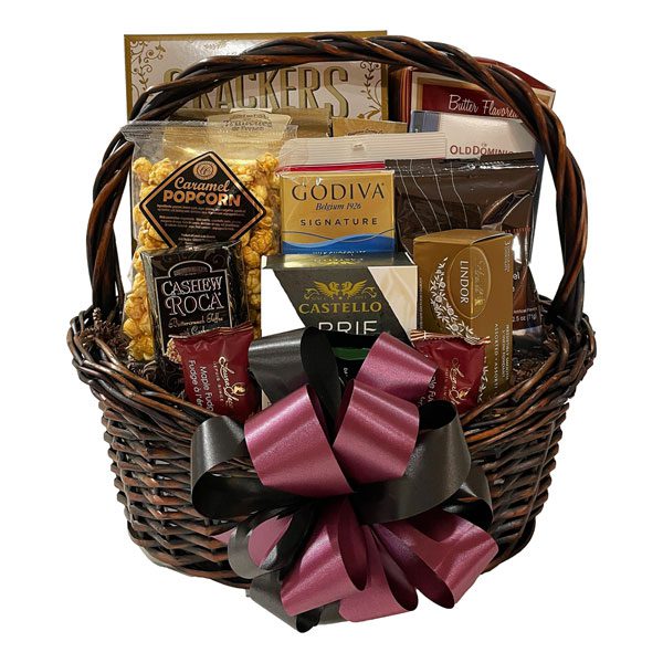 Thank You Gift Baskets-filled with gourmet items like chocolates, cookies, nuts, crackers and more