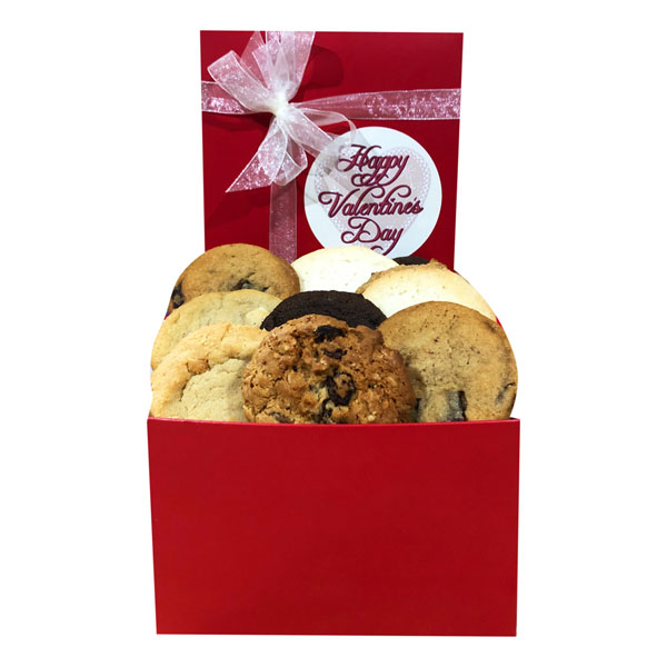 Valentine Day Cookies in a Gift Box-One and a Half Dozen