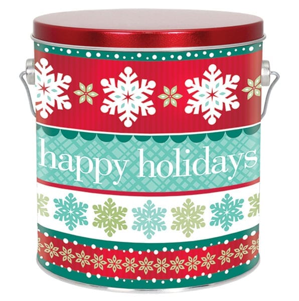 Large Popcorn Christmas Pail-approximately 14 cups of popcorn.