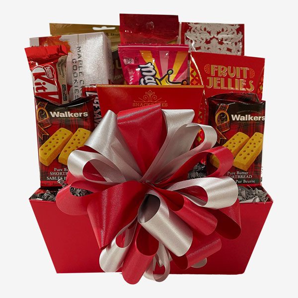 Celebrate Birthday Basket-shortbread, candy, chocolates, hot chocolate