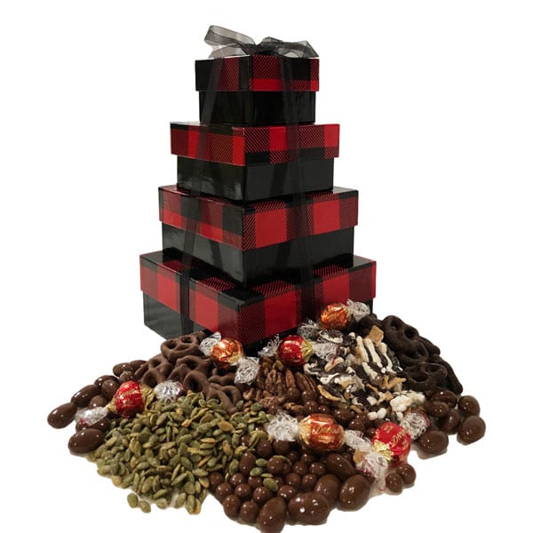 Chocolate Decadence Tower-filled with premium, decadent chocolates they will love!