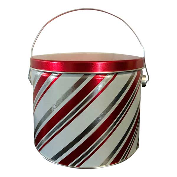 Candy Stripes Cookie Tin Filled with delicious fresh baked cookies