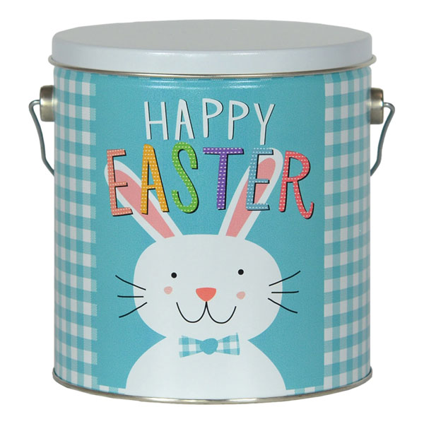 Easter Cookies-36 cookies (6 flavors), fill this tin pail with an Easter Bunny and Happy Easter message.