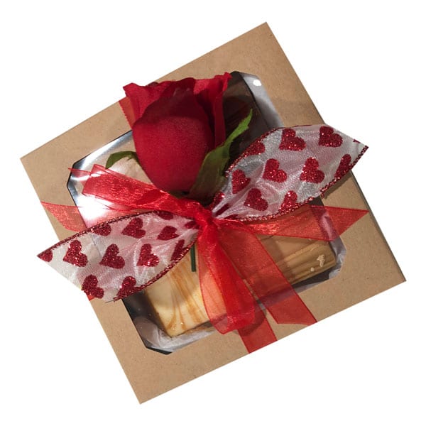 Valentine's Day Fudge Collection-1/4 pound each of our four top flavors (chocolate, penuche, maple and pralines and cream) arranged in a beautiful gift box.