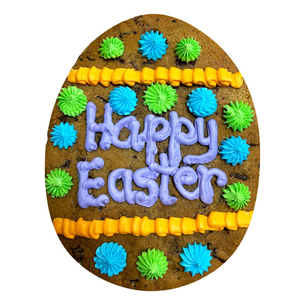 Giant Cookie Happy Easter-10″ Giant chocolate chunk Easter cookie baked fresh