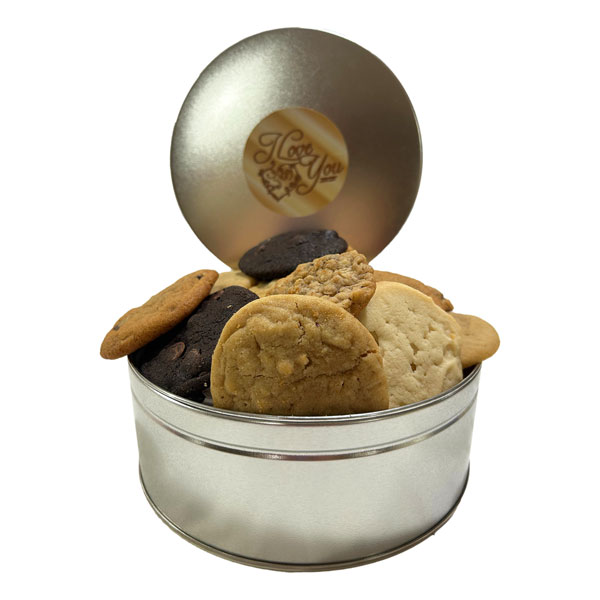 Small Cookie Tin-18 Cookies-Love-6 flavours