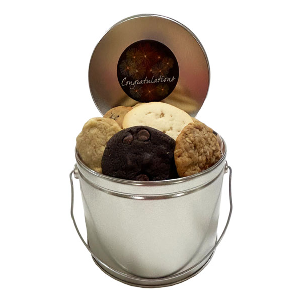 Small Cookie Pail-24 Cookies-Congratulations-6 flavours