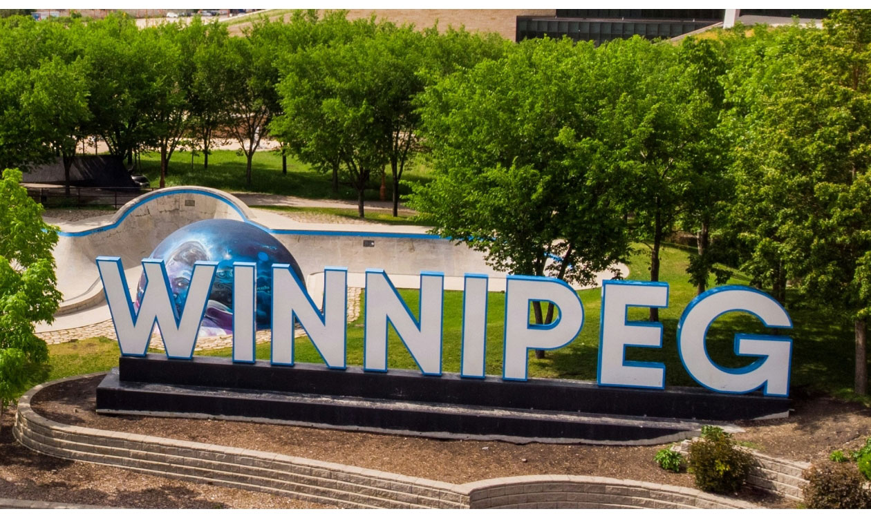 Winnipeg sign in park