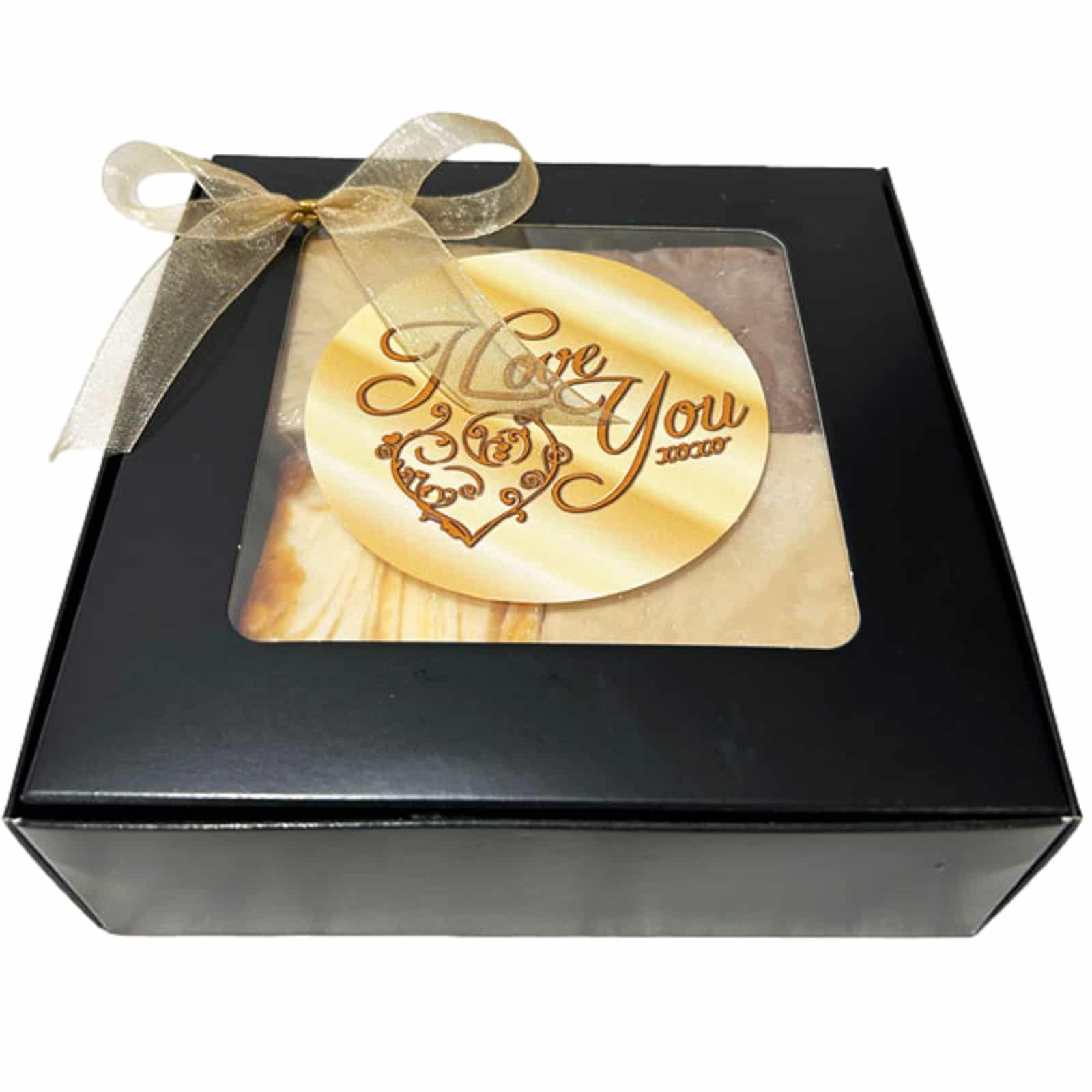 I Love You Fudge Collection-with 4 1/4 lb pieces of fudge in a gift box with a With I Love You label