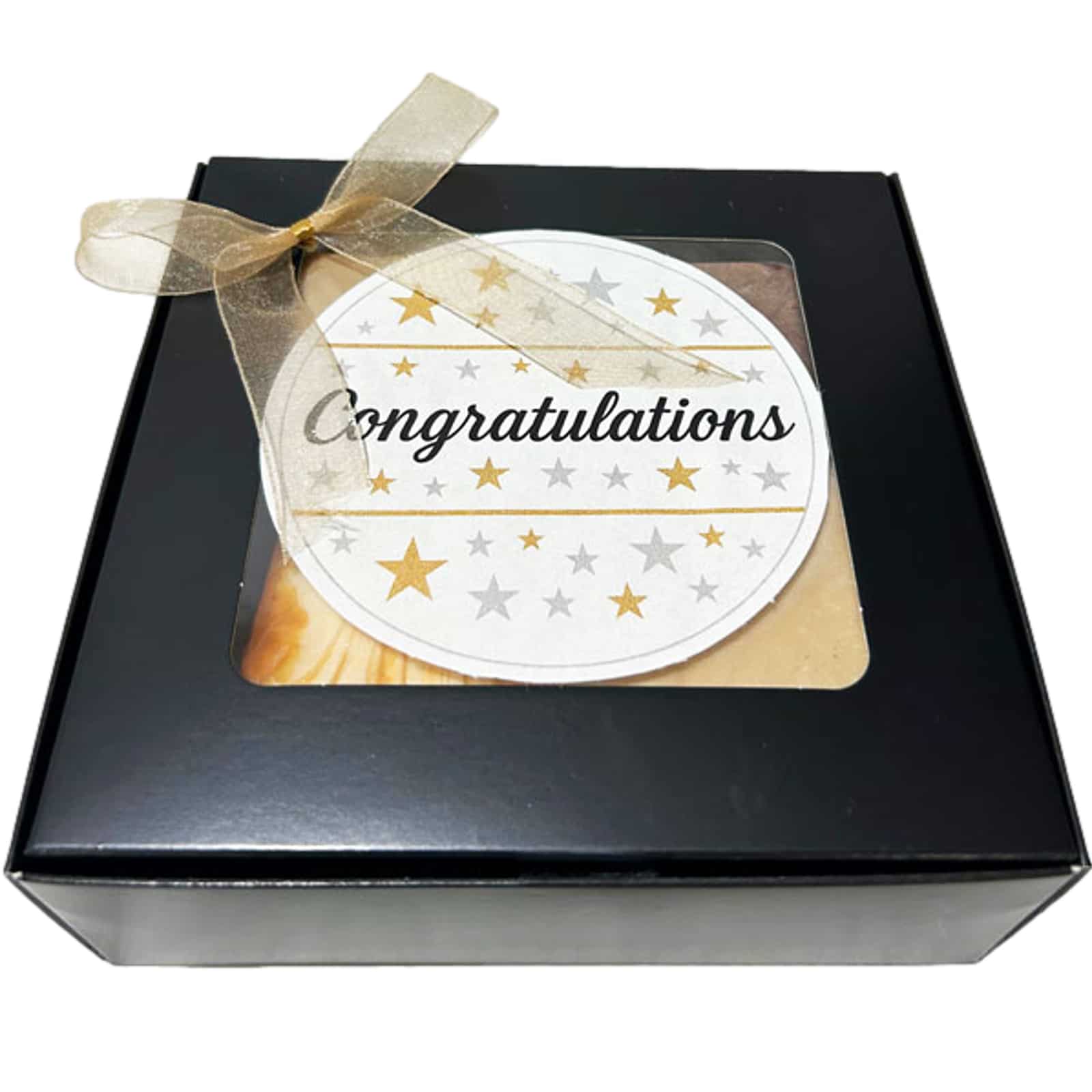 Congratulations Fudge Collection-with 4 1/4 lb pieces of fudge in a gift box with a With Congratulations label